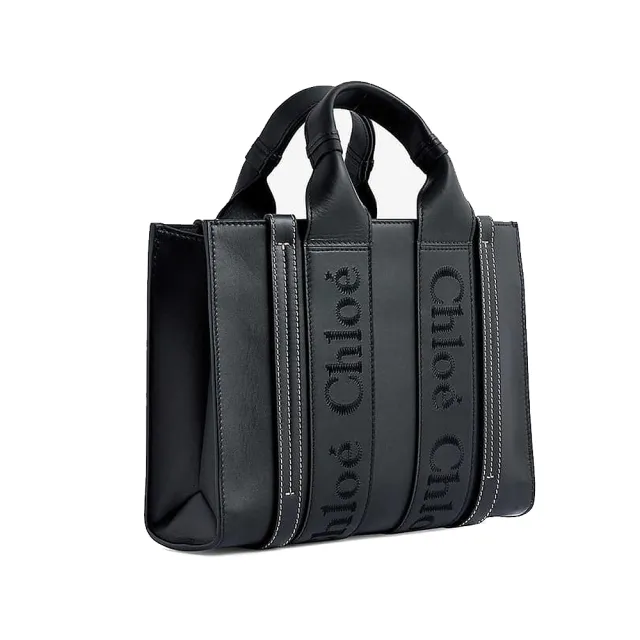 【Chloe’ 蔻依】Woody tote bag 新款皮革兩用托特包(小號/黑色)