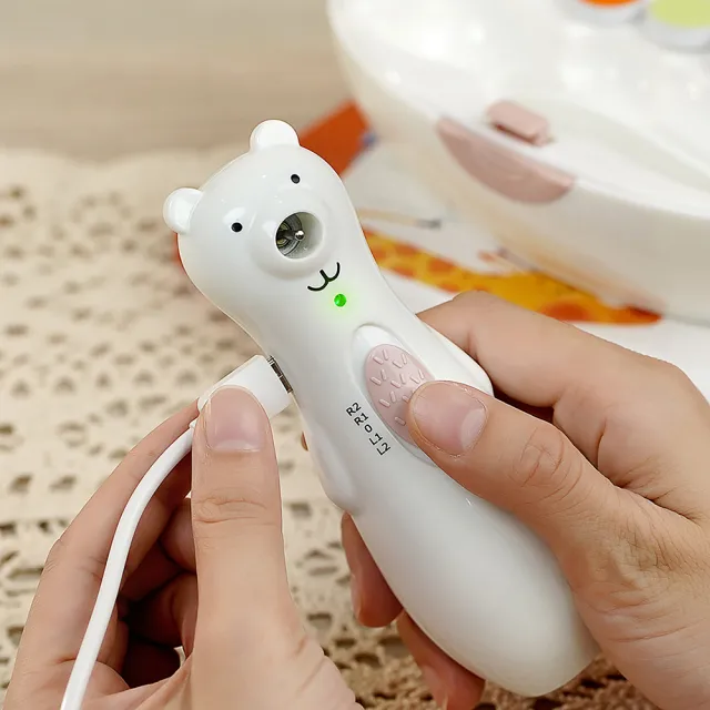 【haakaa】HAPPII小熊指甲護理套裝(新生兒磨甲機/修甲機)