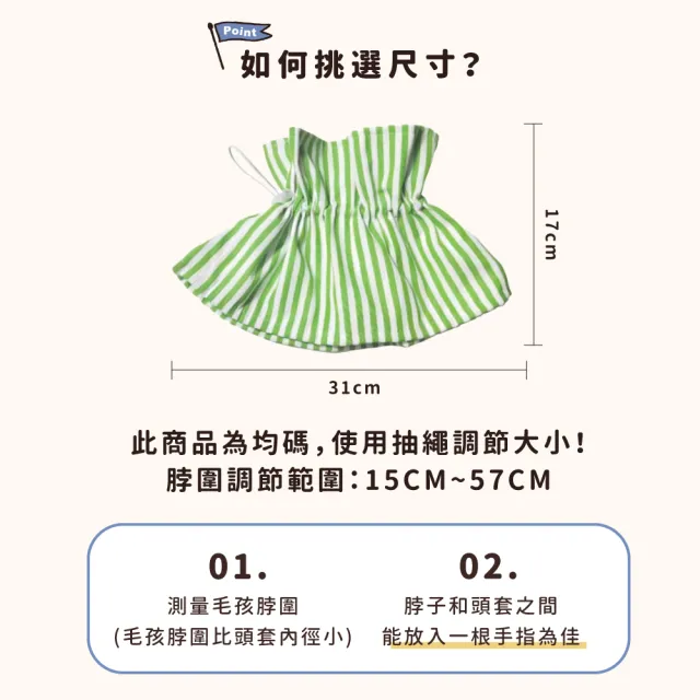 【chachacha】透氣布料 伊莉莎白圈 防舔咬頭套(4色)