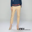 【KERAIA 克萊亞】香郁奶茶環保素材刺繡長褲