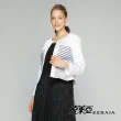 【KERAIA 克萊亞】巴黎日常經典條紋短版外套