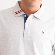 【Arnold Palmer 雨傘】男裝-棉質印花LOGO長袖POLO衫(低調灰)
