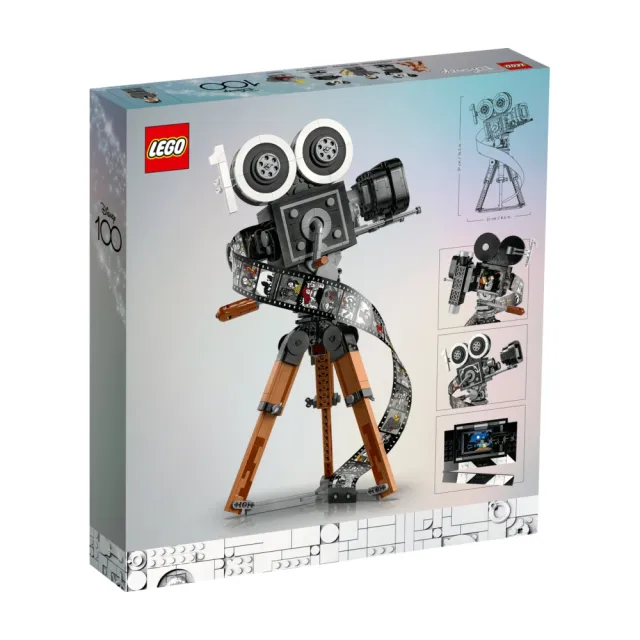 【LEGO 樂高】迪士尼系列 43230 華特迪士尼復古膠卷攝影機(迪士尼一百週年 禮物 居家擺設)