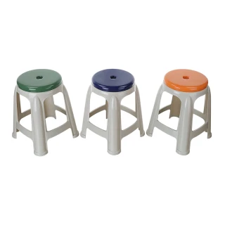 【KEYWAY 聯府】大星聚椅凳-10入 藍/綠/橘(塑膠椅 餐椅 MIT台灣製造)