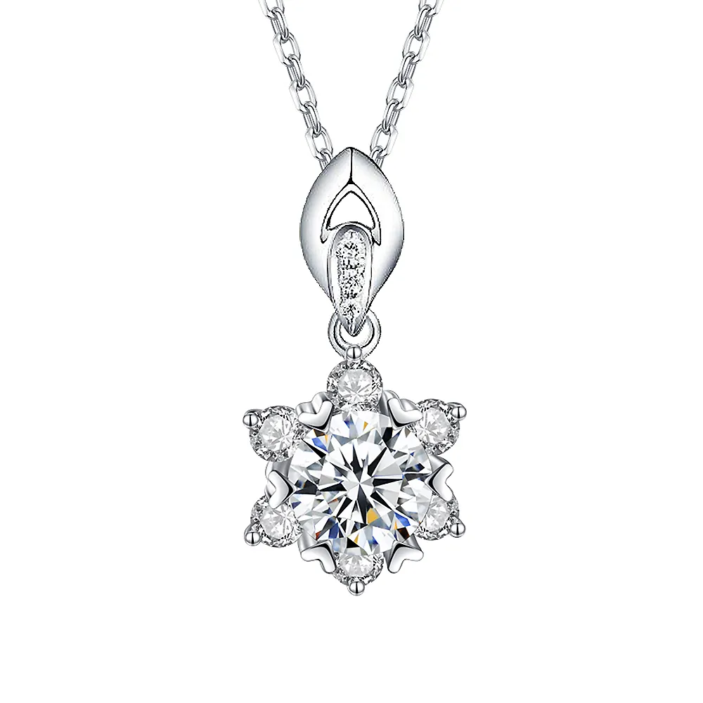 【BRILLMOND JEWELRY】GIA 天然鑽石 30分 D/VVS1 3EX 無螢光 18K金雪花墜(D/VVS1 3EX 無螢光 18K白金台)