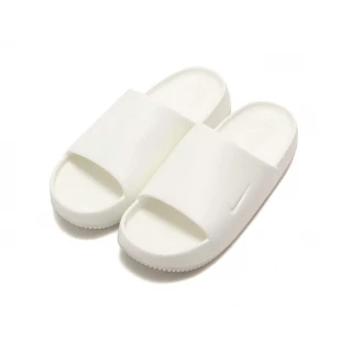 【NIKE 耐吉】Nike Calm Slippers Slide White 白 麵包鞋 防水 舒適 厚底 男款(FD4116-100)
