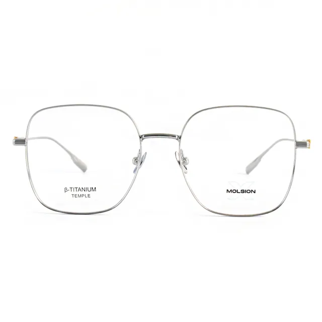 MOLSION 陌森】金屬大方框肖戰配戴款悅顏鏡光學眼鏡(銀#MJ7309 B91 