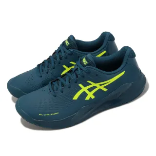 【asics 亞瑟士】網球鞋 GEL-Challenger 14 男鞋 藍 黃 底線型 亞瑟膠 緩衝 亞瑟士(1041A405400)