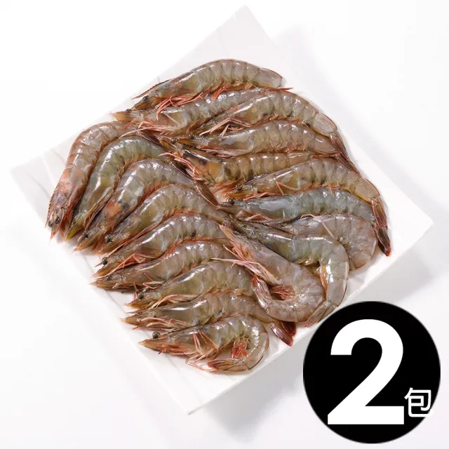 【華得水產】瓜地馬拉特大白蝦2盒(800g土10% 約10-15尾/盒/包冰15%)
