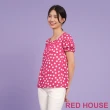 【RED HOUSE 蕾赫斯】可愛圓點荷葉袖上衣(共2色)