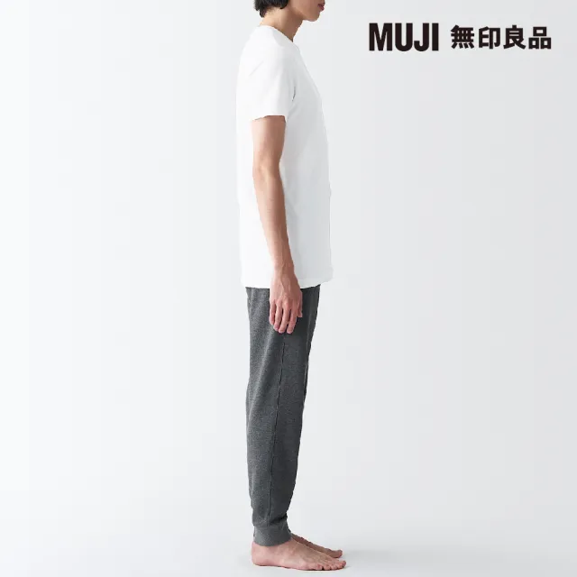 【MUJI 無印良品】男棉質無側縫天竺圓領短袖T恤(白色)