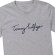 【Tommy Hilfiger】TOMMY 經典印刷文字圖案短袖T恤 上衣-女-灰色(平輸品/春夏必備/百搭舒適)