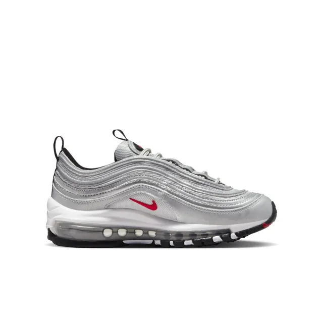 NIKE 耐吉】休閒鞋運動鞋NIKE AIR MAX 97 QS GS 中大童金屬銀