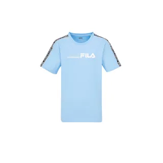 【FILA官方直營】男抗UV吸濕排汗T恤-藍色(1TEX-5300-BU)