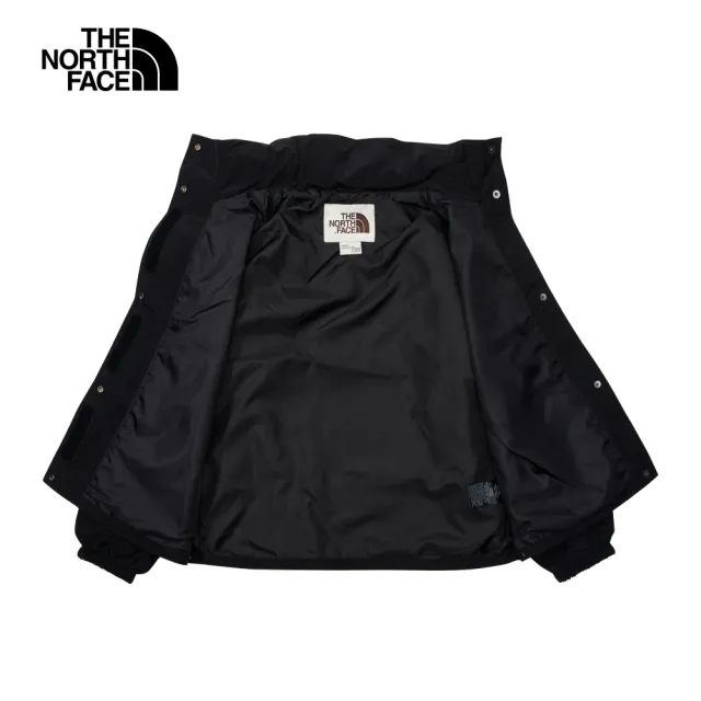 【The North Face 官方旗艦】北面女款黑色DWR防潑水立領防風外套｜83QYJK3