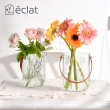 【Eclat】歐式輕奢皮革手提玻璃花瓶/桌面擺飾_2款一組(花瓶擺件 花藝花器 插花裝飾品 造型花瓶 手提花瓶)