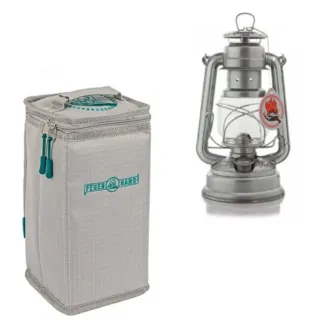 【Petromax】套裝組 經典 Feuerhand 火手 煤油燈+專用攜行袋(ta-276-1 鍍鋅原色)