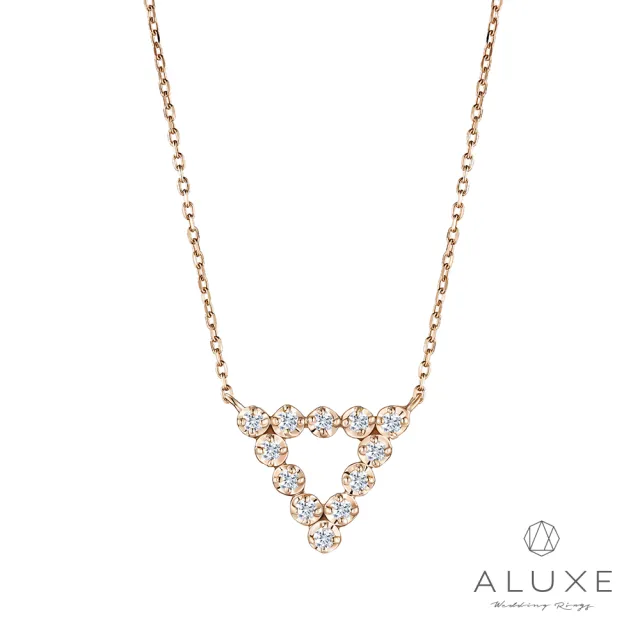 【ALUXE 亞立詩】10K/18K金 優雅 鑽石項鍊 輕珠寶(6款任選)