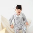 【OB 嚴選】美國棉台灣製可愛雙子星彈性條紋半開襟嬰幼寶寶上衣嬰幼童裝 《KB1428》