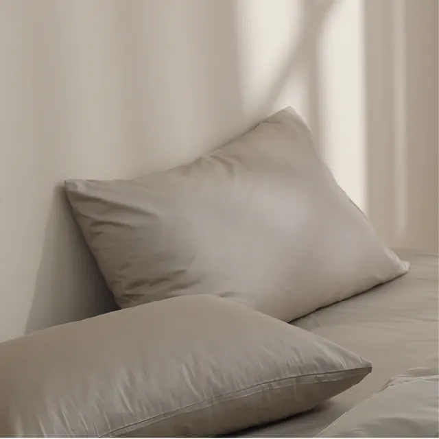 【AnD HOUSE 安庭家居】MIT 200織精梳棉-雙人床包枕套組-奶茶棕(標準雙人/100%純棉)
