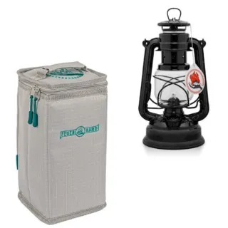 【Petromax】套裝組 經典 Feuerhand 火手 煤油燈+專用攜行袋(ta-276-1 噴射黑)