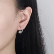 【Emi 艾迷】韓系時尚不規則鋯石耳扣925銀針耳環