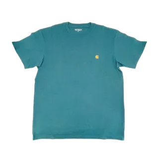 【carhartt】WIP 金刺繡logo棉質圓領男短短袖T恤(森林綠)