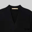 【SST&C 換季６５折】黑色V領刷毛彈性長袖上衣8762308003