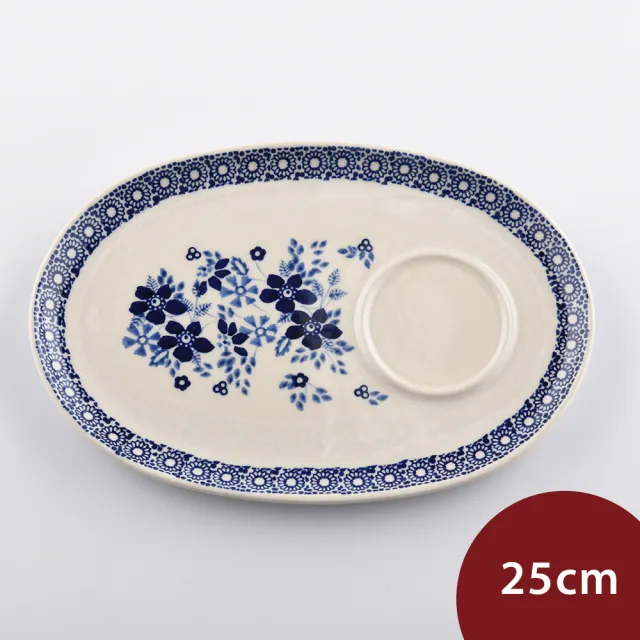 【波蘭陶】波蘭陶 Manufaktura  托盤 25cm 波蘭手工製(蔚藍花語系列)