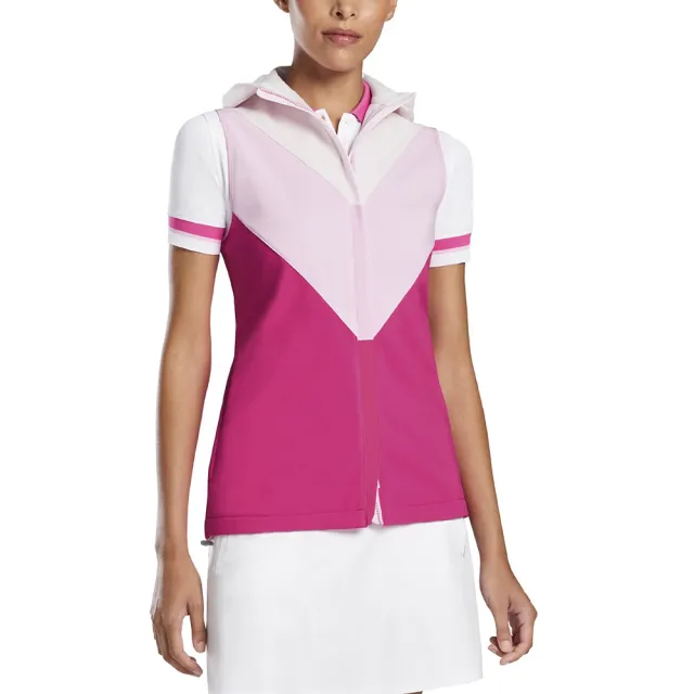 【G/FORE】COLOUR BLOCK VEST 女士 連帽背心 粉色(G4LS21O11-RSBRY)