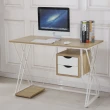 【AT HOME】書桌椅組-3.6尺梧桐色二抽收納書桌/電腦桌/工作桌+升降椅 現代簡約(辛普森)