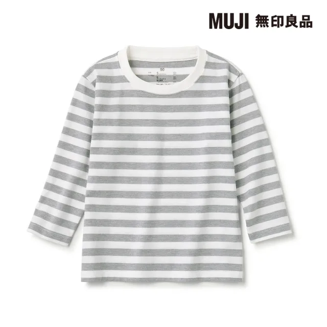 【MUJI 無印良品】幼兒棉混聚酯纖維圓領長袖T恤(共6色)
