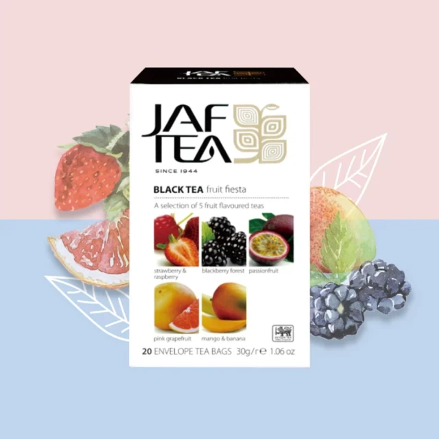 【JAF TEA】水果嘉年華 果香5風味綜合20入/盒(果香紅茶保鮮茶包系列)