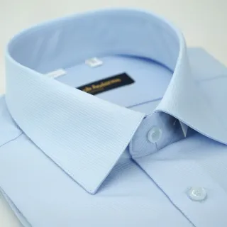 【金安德森】藍色斜紋吸排窄版短袖襯衫-fast