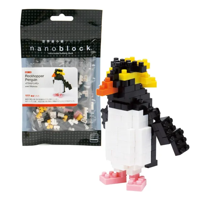 nanoblock 河田積木】動物系列-冠企鵝(NBC-135) - momo購物網- 好評