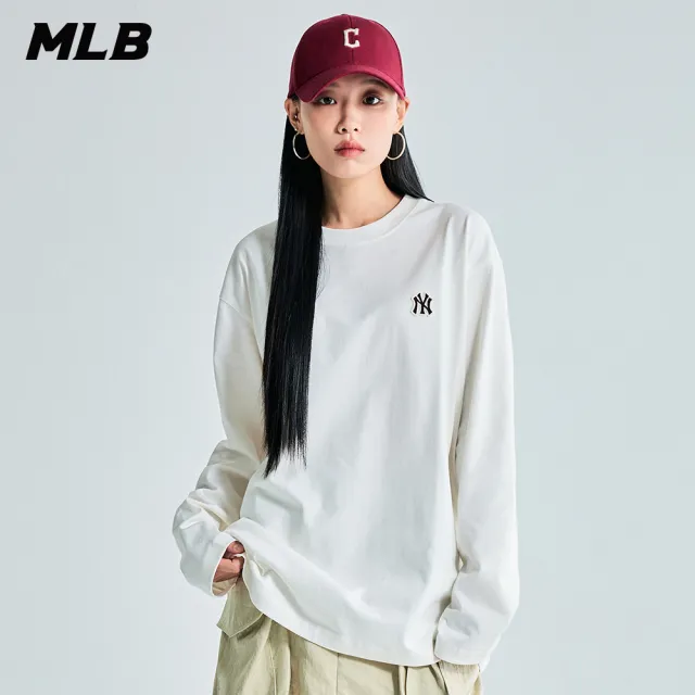 【MLB】小Logo長袖T恤 紐約洋基隊(3ATSB0134-50CRS)