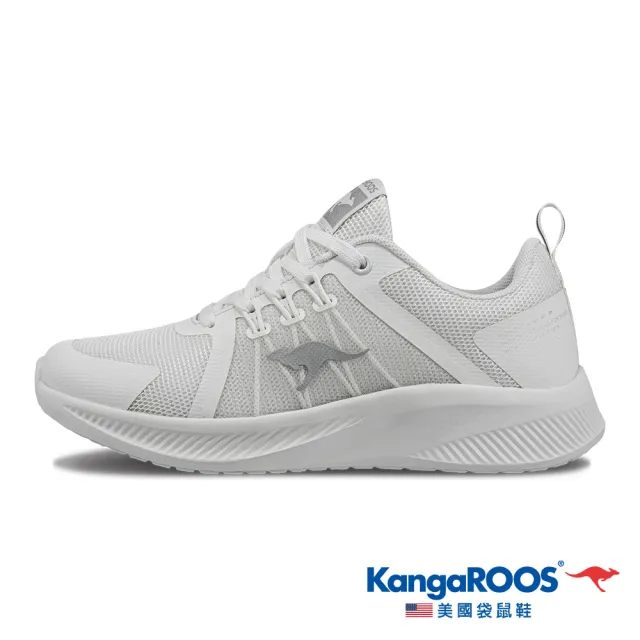 【KangaROOS】女鞋 RUN HOVER 透氣輕量跑鞋 運動鞋 休閒鞋(白-KW32149)