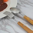 【SALUS】日本製 橄欖木餐具-餐匙/餐叉(餐具 不鏽鋼 刀子 叉子 湯匙 下午茶 茶具)