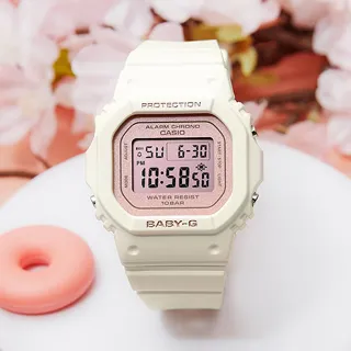 【CASIO 卡西歐】BABY-G 春日色彩珠光面電子手錶-櫻花粉紅 母親節 禮物(BGD-565SC-4/速)