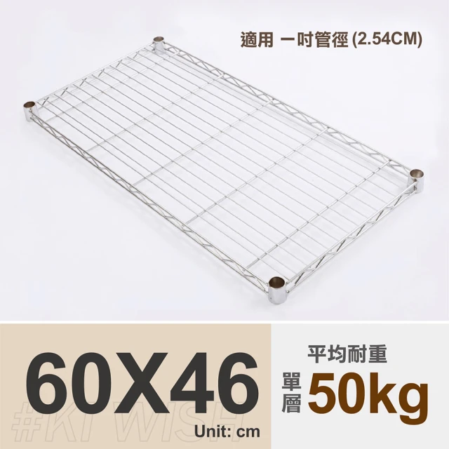 KIWISH 奇意生活館 鐵架專用輕型網片60x46cm銀色黑色(架配件/層架配件/層板/網片)