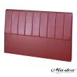 【Maslow】簡約線條皮製3.5尺單人床頭-紅