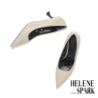 【HELENE_SPARK】極簡美學純色羊皮尖頭高跟鞋(米)