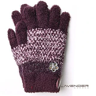 【Lavender】典雅晶鑽雙層手套(紫色)