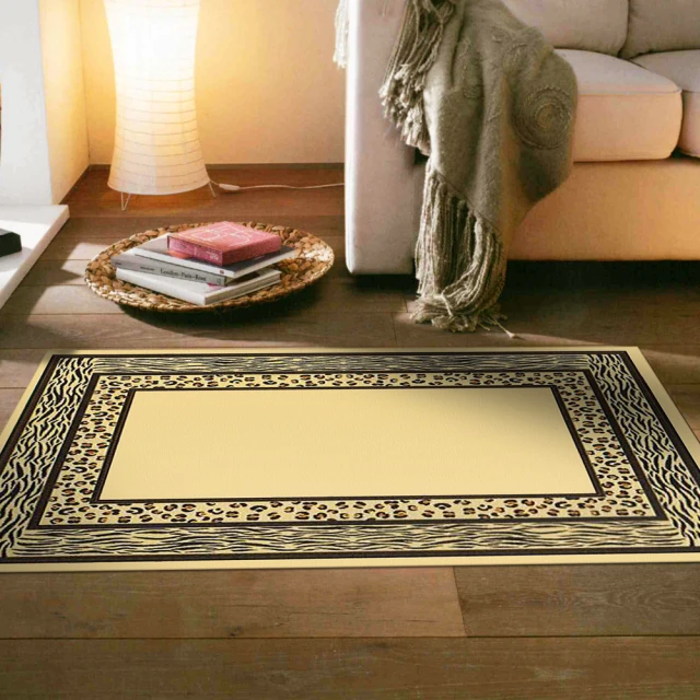 【范登伯格】比利時 薩斯大地系絲質地毯-豹紋水紋(70x105cm)