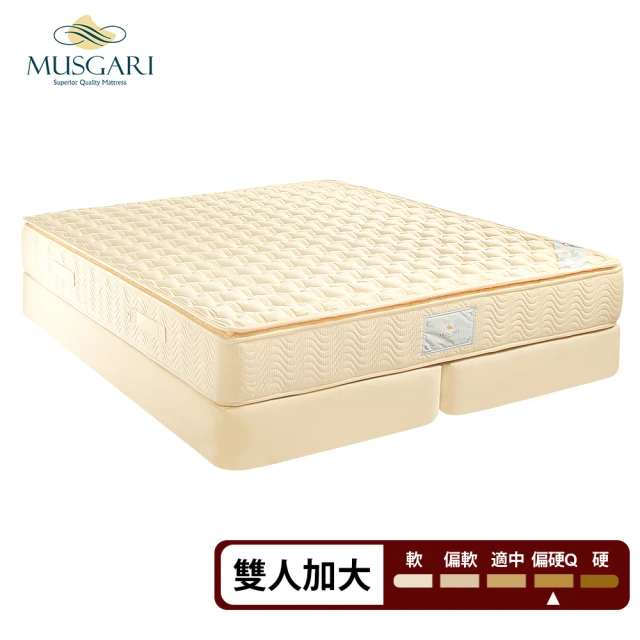 【MUSGARI瑪格麗】米西亞 乳膠獨立筒 彈簧床墊-雙大6尺(送保潔墊)