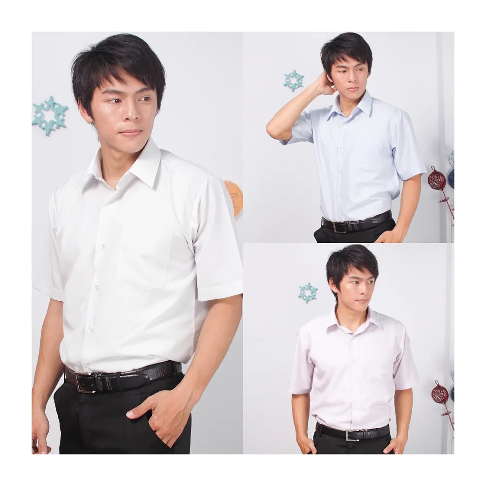 【JIA HUEI】短袖男仕吸濕排汗防皺襯衫 3158條紋系列 三件促銷組(台灣製造)