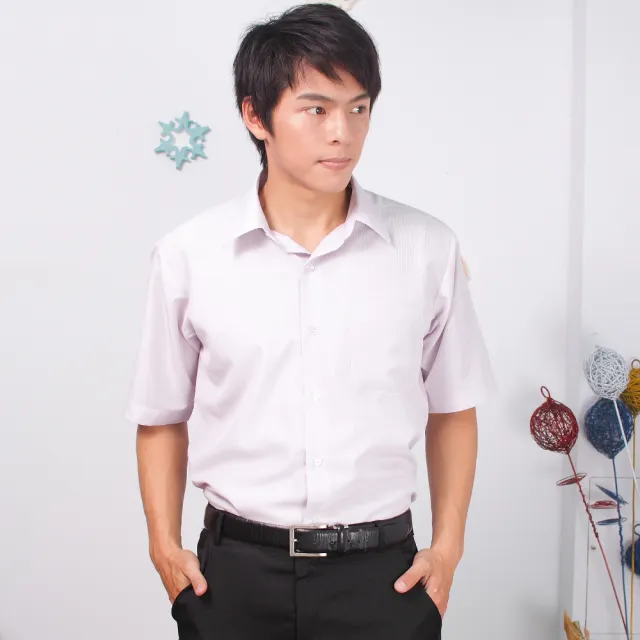 【JIA HUEI】短袖男仕吸濕排汗防皺襯衫 3158條紋系列 商務   男襯衫 三件促銷組(台灣製造)