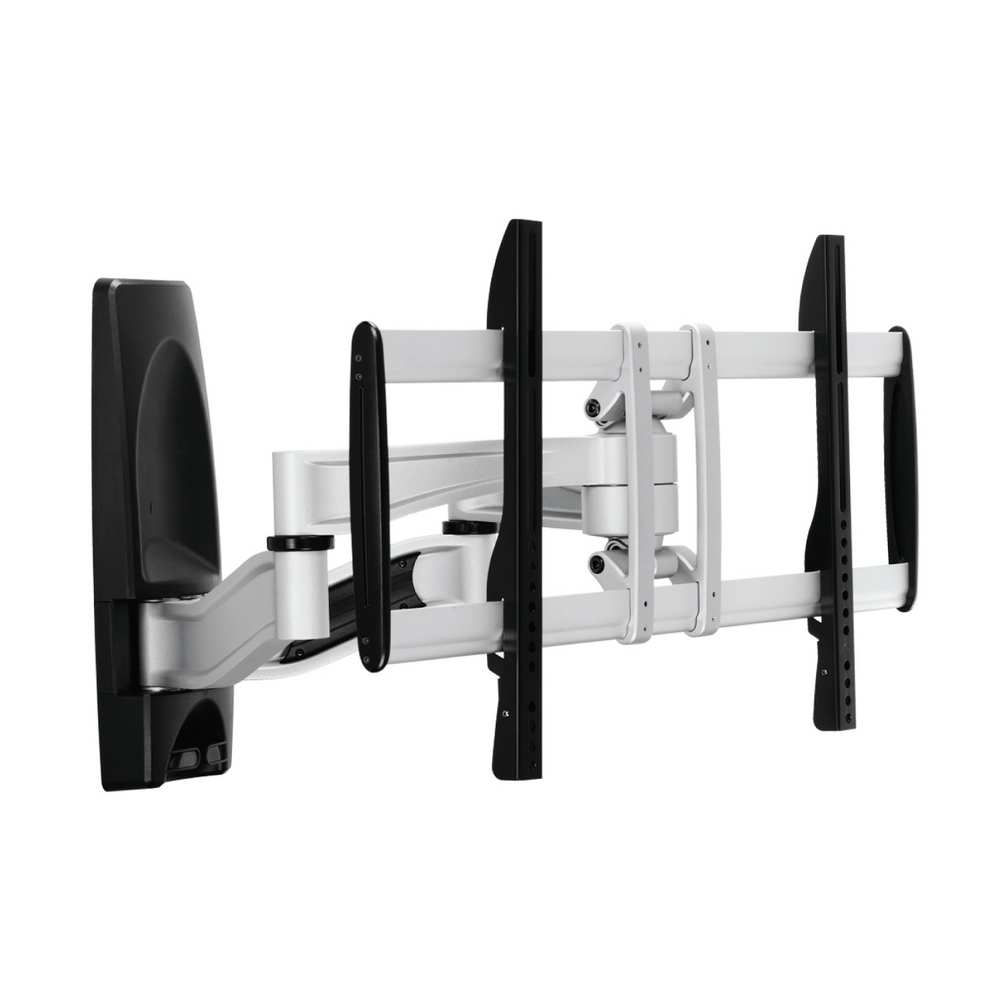 HE H6041A 懸臂式壁掛架專為24型至75型電視設計，承重50kg以上，提供穩定懸臂式支撐，讓您的電視輕鬆貼牆安裝。全機10年保固（不含零件及消耗品），依原廠規範，提供長效保障。適合各種居家或商用空間，安裝簡易，防傾倒設計更安全。