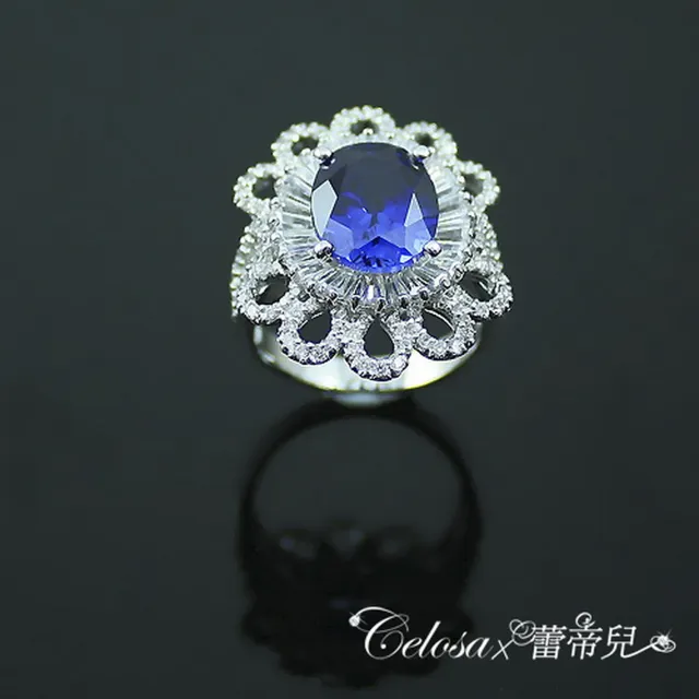 【Celosa珠寶】-花之戀藍寶戒指