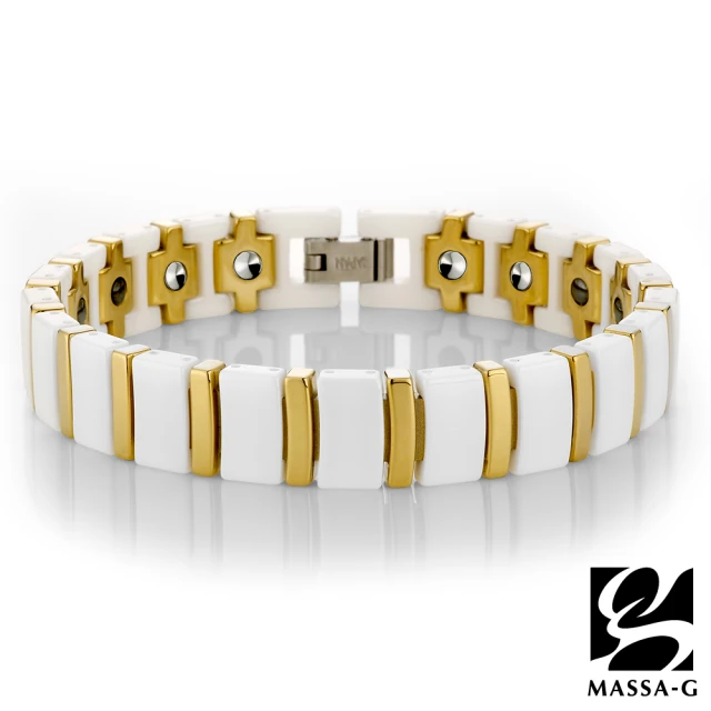 【MASSA-G 】Deco系列 白金風華 陶瓷手環